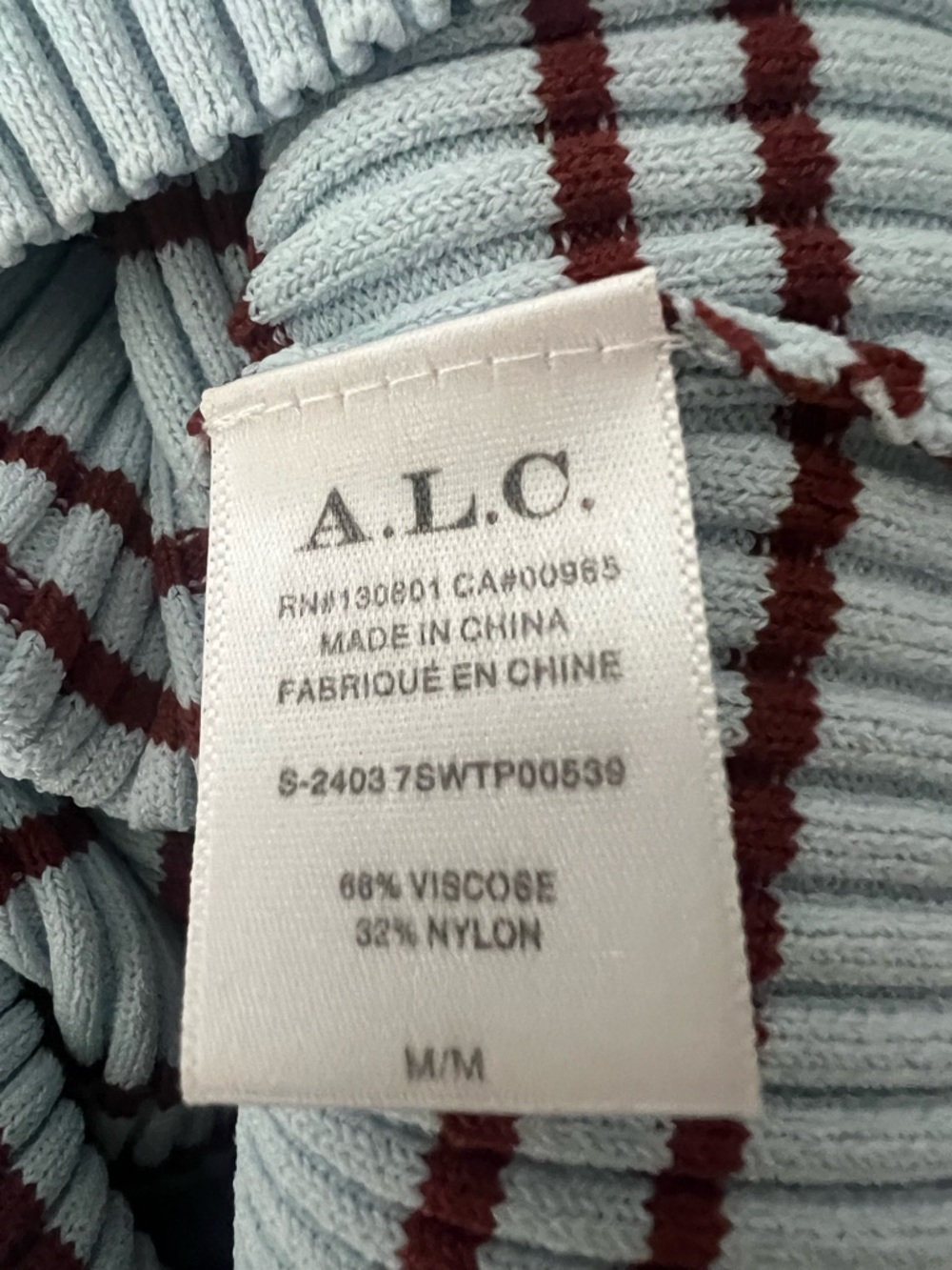 A.L.C. Sydney Striped Polo Top - Picture 9 of 11